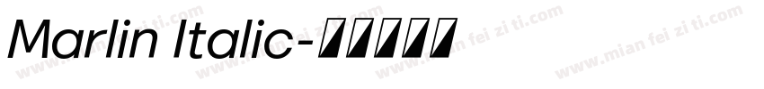 Marlin Italic字体转换